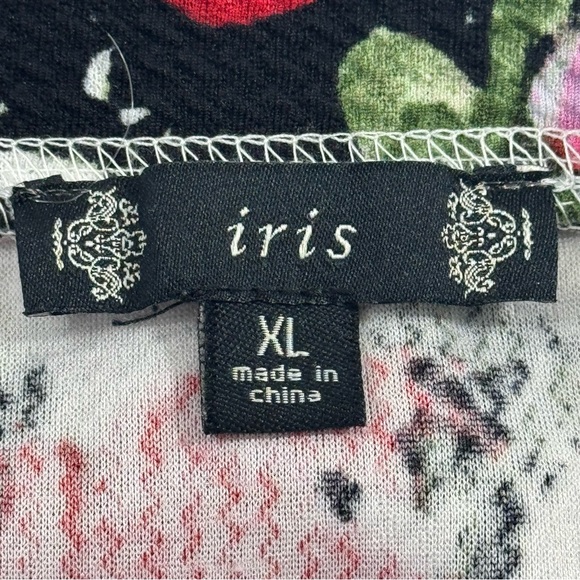 Iris XL Colorful Floral Pencil Skirt Stretchy Pull-On Comfy Bodycon Work Office - Picture 4 of 10